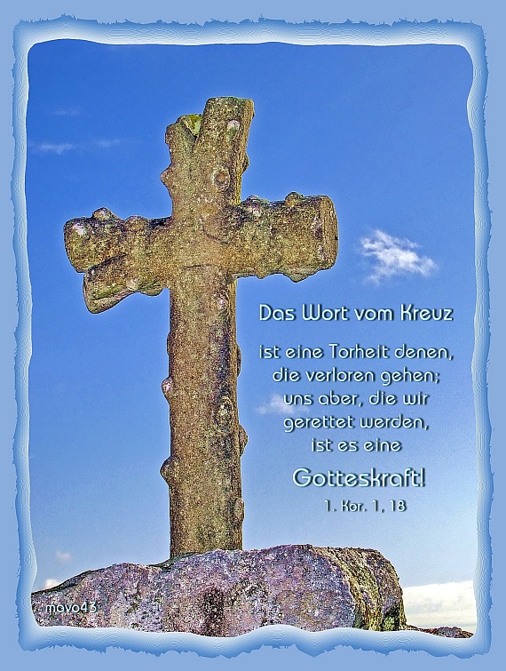 Spruchkarte - Am Kreuz Jesu scheiden sich 