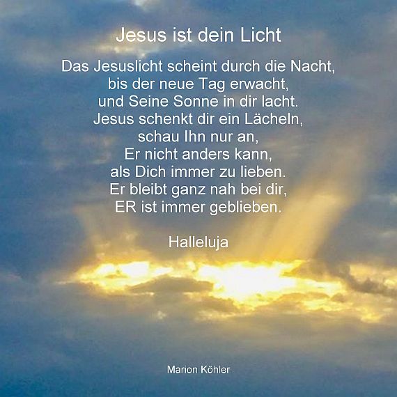 Spruchkarte - Jesus ist dein Licht